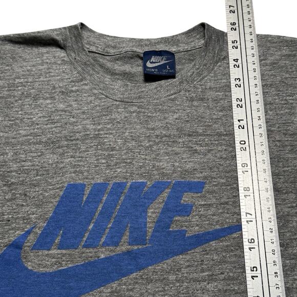 Vintage 70s 80s Nike Single Stitch Graphic T-Shirt Gray Short Sleeve L Rare - Picture 6 of 7